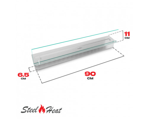 Топливный блок SteelHeat LINE GLASS 900