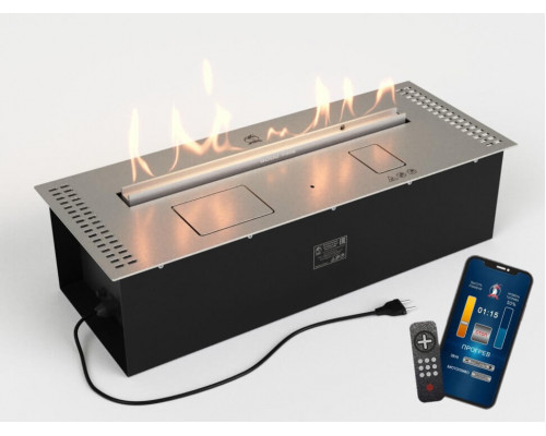 Автоматический биокамин Lux Fire Smart Flame 700 RC INOX